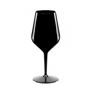 Product detail of Černá nerozbitná plastová sklenice na víno 470 ml