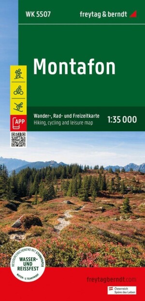 Product detail of Montafon 1:35 000 / turistická, cyklistická a rekreační mapa