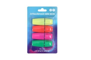 Product detail of Concorde Sada zvýrazňovačů Mini Neon - 4 ks blistr