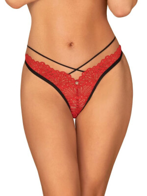 Product detail of Sexy tanga Mettia thong - Obsessive L/XL červená