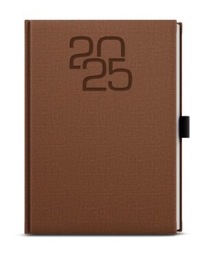 Product detail of Týdenní diář 2025 Oskar Fabric A5 hnědá