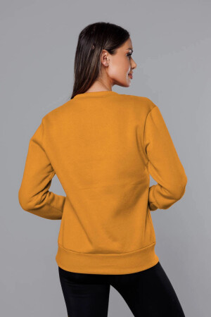 Product detail of Dámská tepláková mikina v hořčicové barvě se stahovacími lemy (W01-26) odstíny žluté S (36)