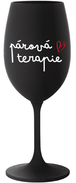 Product detail of PÁROVÁ TERAPIE - černá sklenice na víno 350 ml