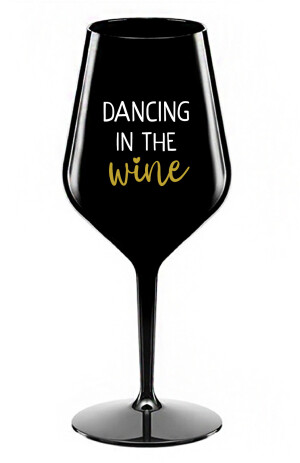 Product detail of DANCING IN THE WINE - černá nerozbitná sklenice na víno 470 ml