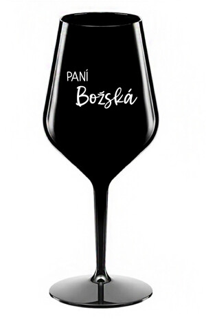 Product detail of PANÍ BOŽSKÁ - černá nerozbitná sklenice na víno 470 ml