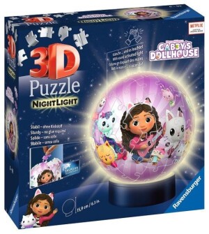 Product detail of 3D Puzzle-Ball: Gabby’s Dollhouse 72 dílků (noční edice)