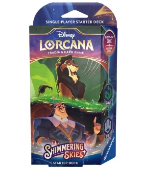 Product detail of Disney Lorcana: Shimmering Skies - Emerald &amp; Steel Starter Deck