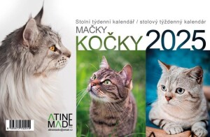 Product detail of Kalendář 2025 Kočky, stolní, týdenní, 225 x 150 mm