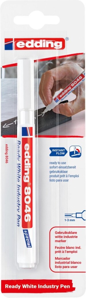 Product detail of Edding Permanentní popisovač 8046 Ready white, blistr
