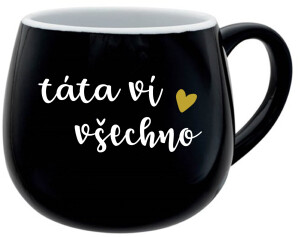 Product detail of TÁTA VÍ VŠECHNO - černý keramický hrníček 300 ml