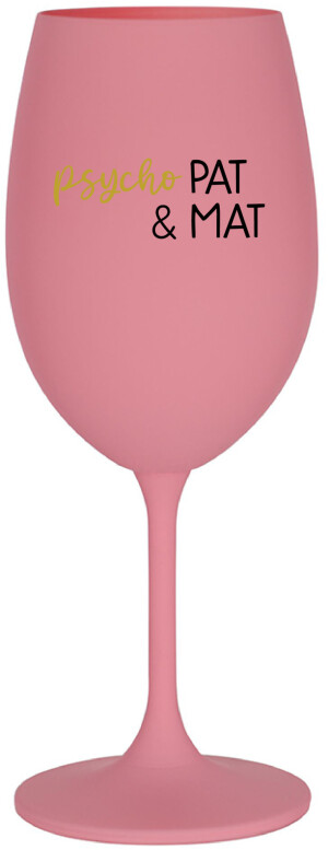 Product detail of PSYCHO PAT&MAT - růžová sklenice na víno 350 ml
