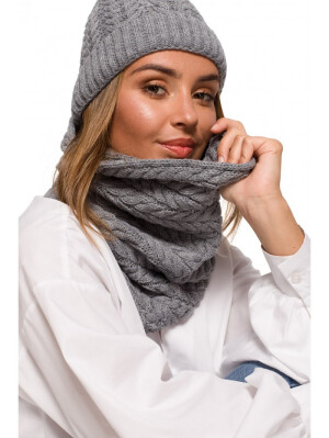 Product detail of BK082 Pletená kruhová šála - šedá EU UNI
