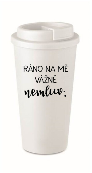 Product detail of RÁNO NA MĚ VÁŽNĚ NEMLUV. - bílý termohrnek 475 ml