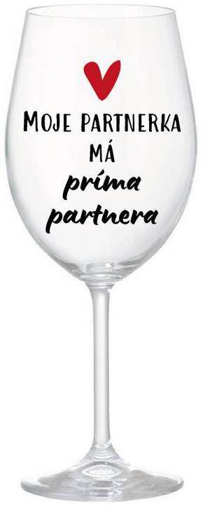 Product detail of MOJE PARTNERKA MÁ PRÍMA PARTNERA - čirá sklenice na víno 350 ml
