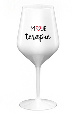 Product detail of MOJE TERAPIE - bílá nerozbitná sklenice na víno 470 ml
