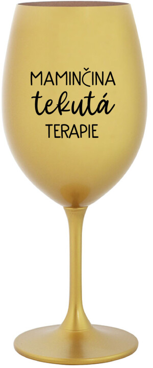 Product detail of MAMINČINA TEKUTÁ TERAPIE - zlatá sklenice na víno 350 ml