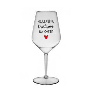 Product detail of NEJLEPŠÍMU BRATROVI NA SVĚTĚ - čirá nerozbitná sklenice na víno 470 ml