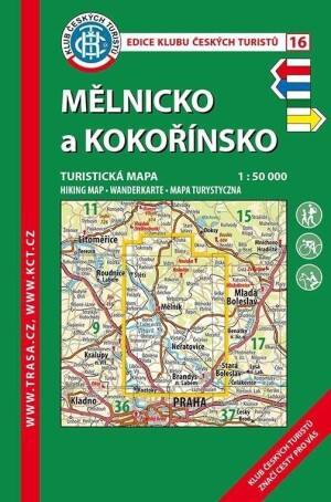 Product detail of KČT 16 Mělnicko a Kokořínsko 1:50 000 Turistická mapa, 9.  vydání