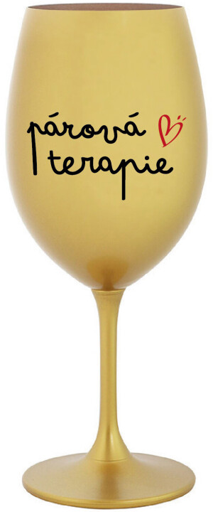 Product detail of PÁROVÁ TERAPIE - zlatá sklenice na víno 350 ml