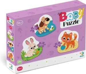 Product detail of Baby puzzle Domácí mazlíčci 3v1 (2,3,4 dílků)