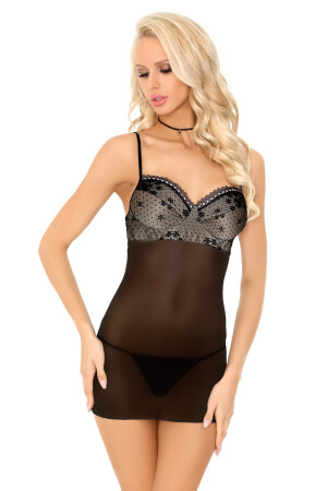 Product detail of Erotická košilka Ambrosia - LivCo CORSETTI FASHION černá L