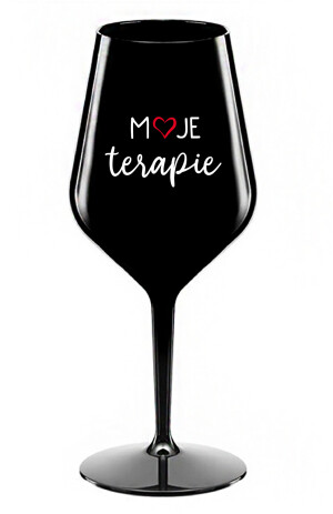 Product detail of MOJE TERAPIE - černá nerozbitná sklenice na víno 470 ml
