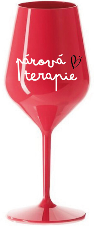 Product detail of PÁROVÁ TERAPIE - červená nerozbitná sklenice na víno 470 ml