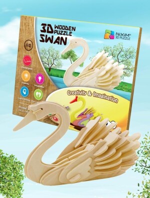 Product detail of NiXiM Dřevěné 3D puzzle/Labuť