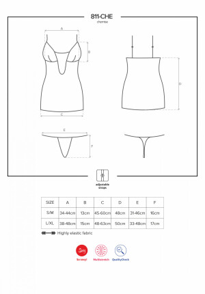Product detail of Košilka 811-CHE chemise - Obsessive černá L/XL
