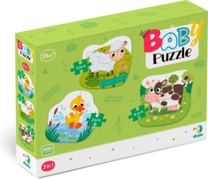 Product detail of Baby puzzle Zvířátka ze statku 3v1 (2,3,4 dílků)