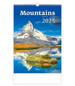 Product detail of Kalendář nástěnný 2025 - Mountains / Berge / Hory