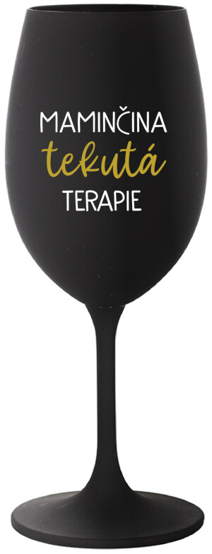 Product detail of MAMINČINA TEKUTÁ TERAPIE - černá sklenice na víno 350 ml