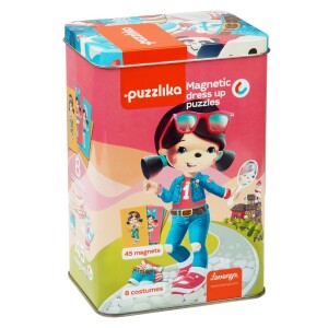 Product detail of Puzzlika 13494 Magnetická panenka III - magnetická hra 45 dílků a 8 předloh