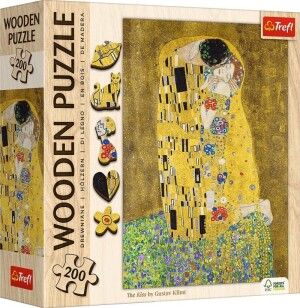 Product detail of Dřevěné puzzle Art: Gustav Klimt - Polibek 200 dílků