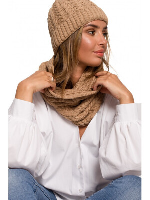 Product detail of BK082 Pletená kruhová šála - velbloudí barva EU UNI