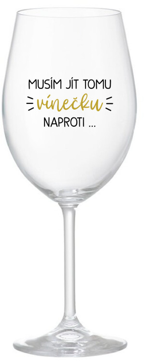 Product detail of MUSÍM JÍT TOMU VÍNEČKU NAPROTI... - čirá sklenice na víno 350 ml