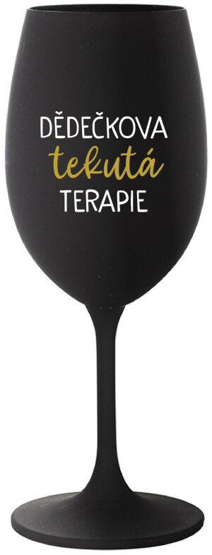 Product detail of DĚDEČKOVA TEKUTÁ TERAPIE - černá sklenice na víno 350 ml