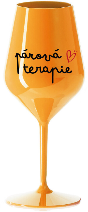 Product detail of PÁROVÁ TERAPIE - oranžová nerozbitná sklenice na víno 470 ml