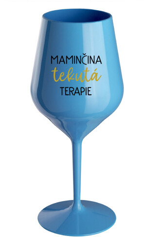 Product detail of MAMINČINA TEKUTÁ TERAPIE - modrá nerozbitná sklenice na víno 470 ml