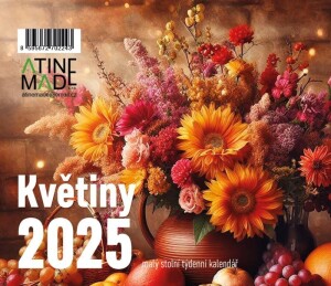 Product detail of Kalendář 2025 Květiny, stolní, týdenní, 150 x 130 mm