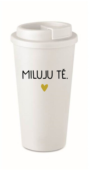 Product detail of MILUJU TĚ. - bílý termohrnek 475 ml