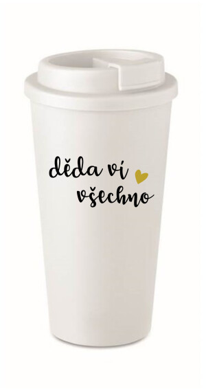 Product detail of DĚDA VÍ VŠECHNO - bílý termohrnek 475 ml