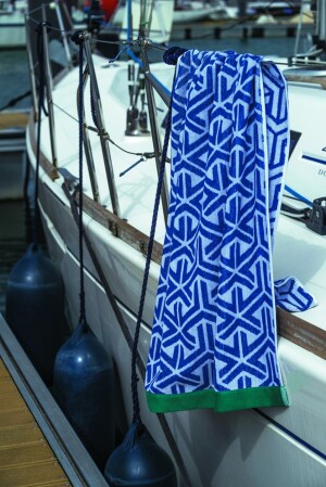 Product detail of Plážová osuška Jet Set Graphic Modrá