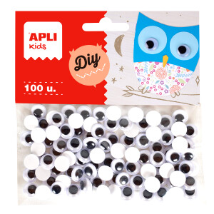 Product detail of APLI MOVING EYES - oči kulaté, Ø 10 mm, samolepicí, černé