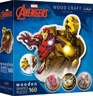 Product detail of Puzzle Wood Craft Origin Odvážný Iron Man 160 dílků - Trefl