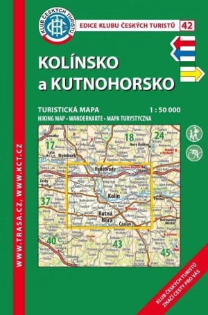 Product detail of KČT 42 Kolínsko a Kutnohorsko 1:50 000 Turistická mapa, 7.  vydání
