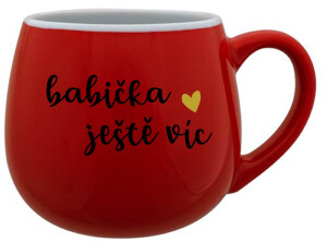Product detail of BABIČKA JEŠTĚ VÍC - červený keramický hrníček 300 ml