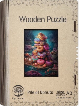 Product detail of Dřevěné puzzle/Hromada donutů A3 - EPEE