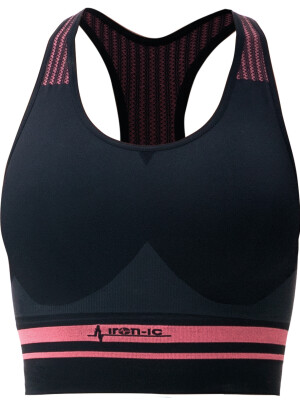Product detail of Sportovní podprsenka fitness IRON-IC - střední podpora - černo-růžová Barva: Černo-růžová, Velikost: LXL