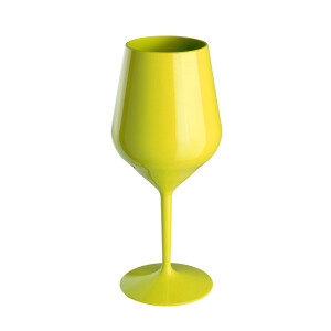 Product detail of Žlutá nerozbitná plastová sklenice na víno 470 ml